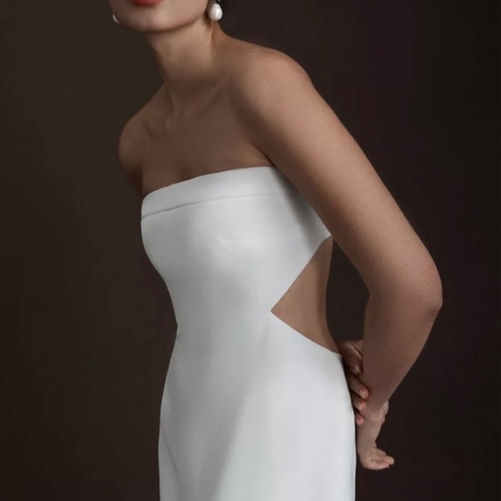 Sachin + Babi White Strapless Dress